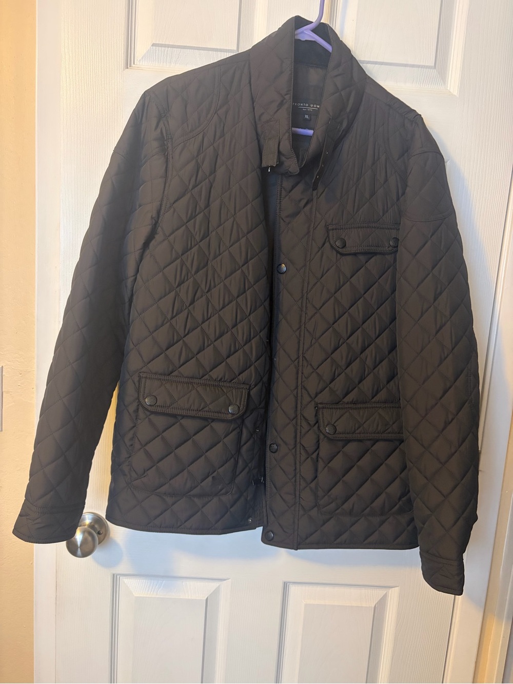 Pronto Uomo Black Quilted Lightweight Jacket